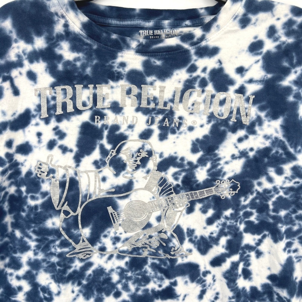 True Religion Tie Dye Buddha Graphic T-Shirt XL‎ Loungewear Y2K